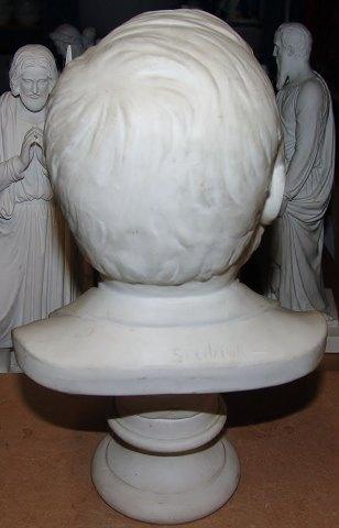 Bing og Grøndahl Biscuit Buste af en Mand "Skcibrok"28cm