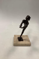 Royal Copenhagen Bronze statuette Sterett-Gittings Kelsey Kunstskøjteløber fra 1976