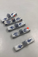 Sæt på 5 Royal Copenhagen Musselmalet Riflet Knivbuk No 134