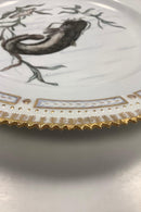 Royal Copenhagen Privat gemalt Flora Danica Fisch Teller Nr 3549