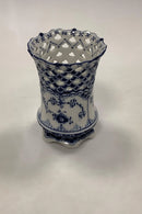 Royal Copenhagen Blaue geriffelte Vase mit Spitze Nr. 1016