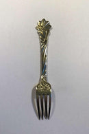 A. Michelsen Weihnachtsgabel 1910. Teilweise vergoldete Silbergabel