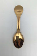 A. Michelsen Juletheske 1981 Forgyldt Sterling Sølv med emalje