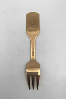 A. Michelsen Julekagegaffel 1988 Forgyldt Sterling Sølv med emalje