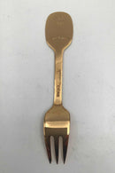 A. Michelsen Julekagegaffel 1987 Forgyldt Sterling Sølv med emalje