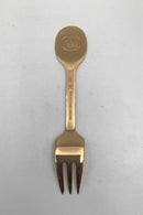 A. Michelsen Julekagegaffel 1985 Forgyldt Sterling Sølv med emalje