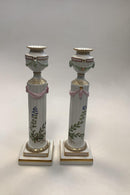Couple Royal Copenhagen Flora Danica Candlesticks No 503