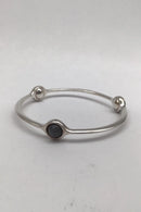 Georg Jensen Sterling Sølv Armring No. 473 Sphere Månesten
