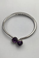 Bent Knudsen Sterling Silver Bangle (Amethyst)