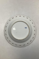 Saksisk Blomst Dyb Tallerken med Gennembrudt Blondekant fra 1860-1890