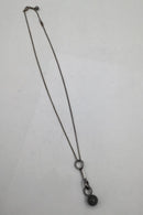 Georg Jensen Sterling Sølv Vedhæng No 473 B &nbsp;Sphere Oliven Agat