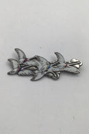 Erik Magnussen Sterling Sølv Broche (De Nordiske Svaner)