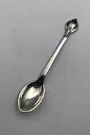 Evald Nielsen Sølv No 3 Kaffeske (Grøn Agat)