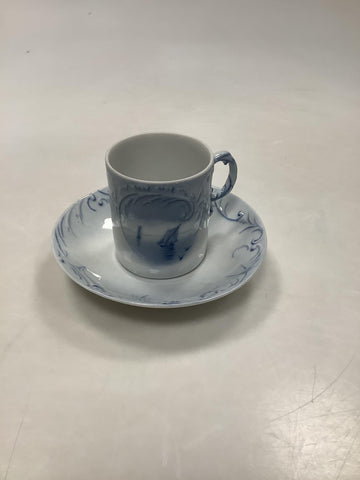 Bing und Grondahl Jugendstil-Tasse mit Schiffsmotiv
