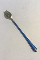 Egon Lauridsen (ELa) Sterling Sølv / Emalje Østersgafler Forgyldt (6)