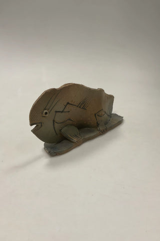 Bing og Grøndahl Stentøj Sten Lykke Madsen figur af Fisk fra 1986