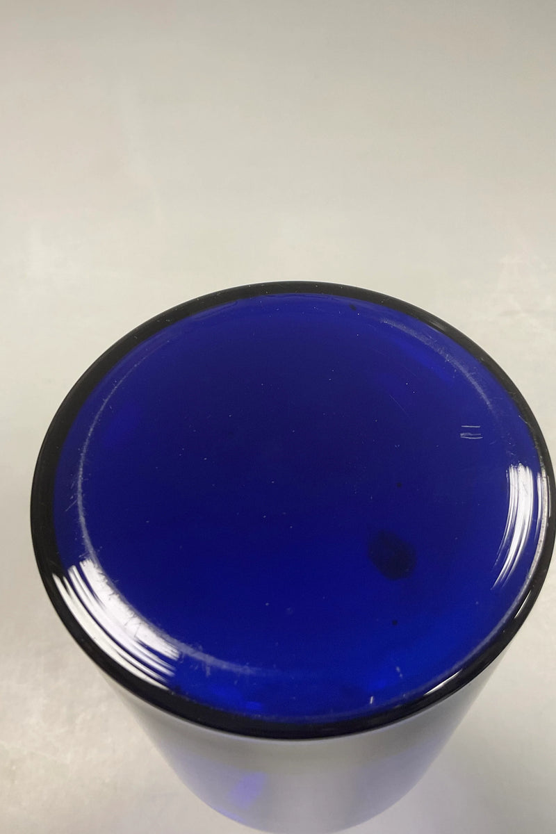 Holmegaard Kunstglas Vase / Flaske af Otto Brauer i blå farve