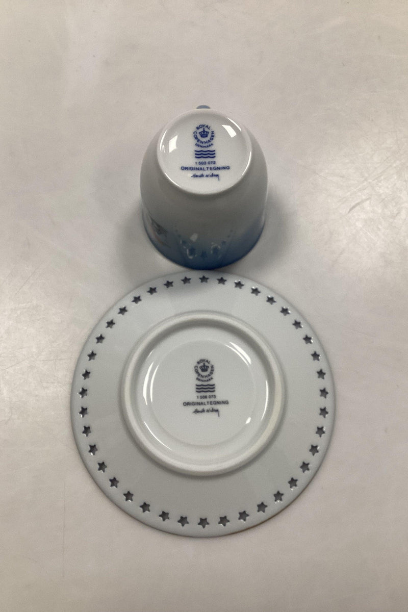 Bing og Grøndahl Harald Wiberg Julestel Kaffekop med Underkop No. 3503/305