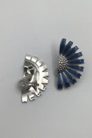 Georg Jensen Sterling Sølv Daisy Øreringe (Blå)