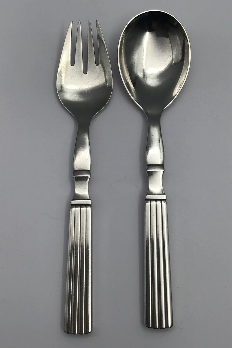 Georg Jensen Sterling Sølv Bernadotte Salatsæt No. 131