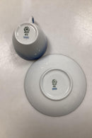 Royal Copenhagen / Bing Grøndahl Blå Tone med guld Kaffekop og Underkop No RC 072 og 073 og BG 102 / 305