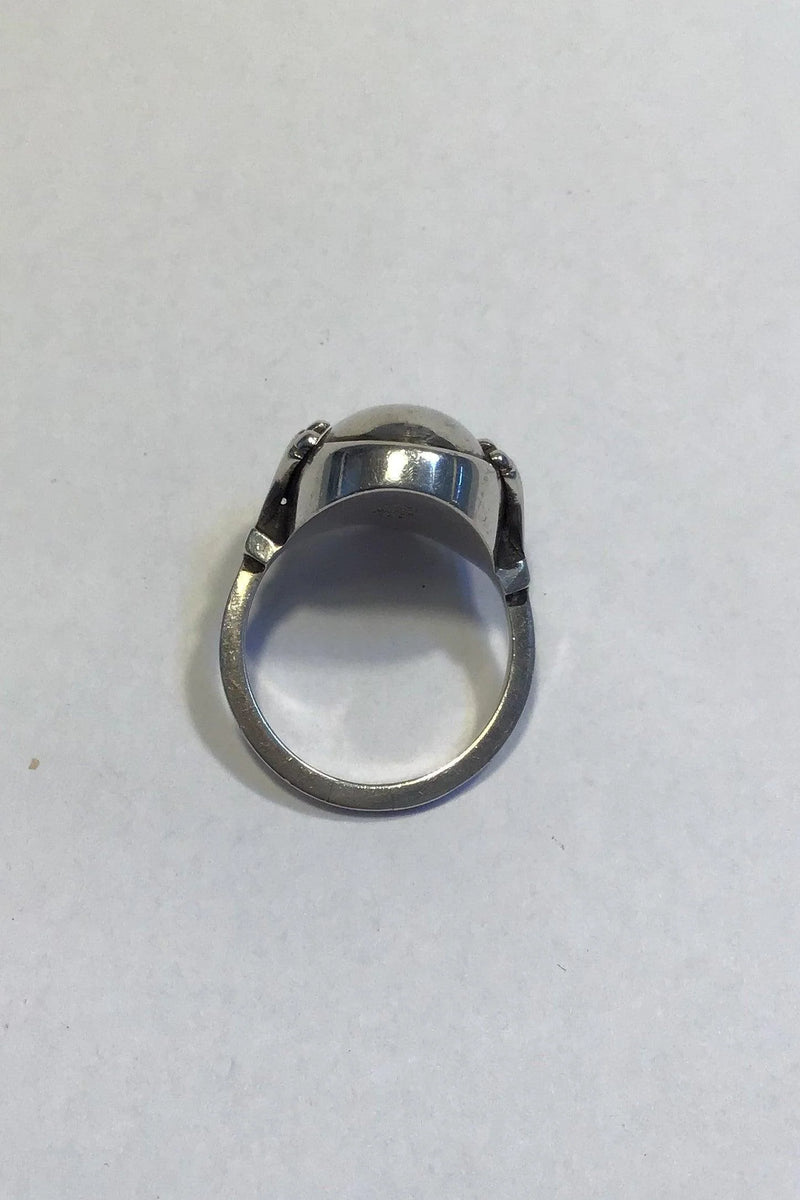 Georg Jensen Sterling Sølv Ring No 51 Sølvsten