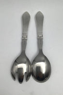 Georg Jensen Sterling Sølv / Stål Antik Salatsæt No. 133