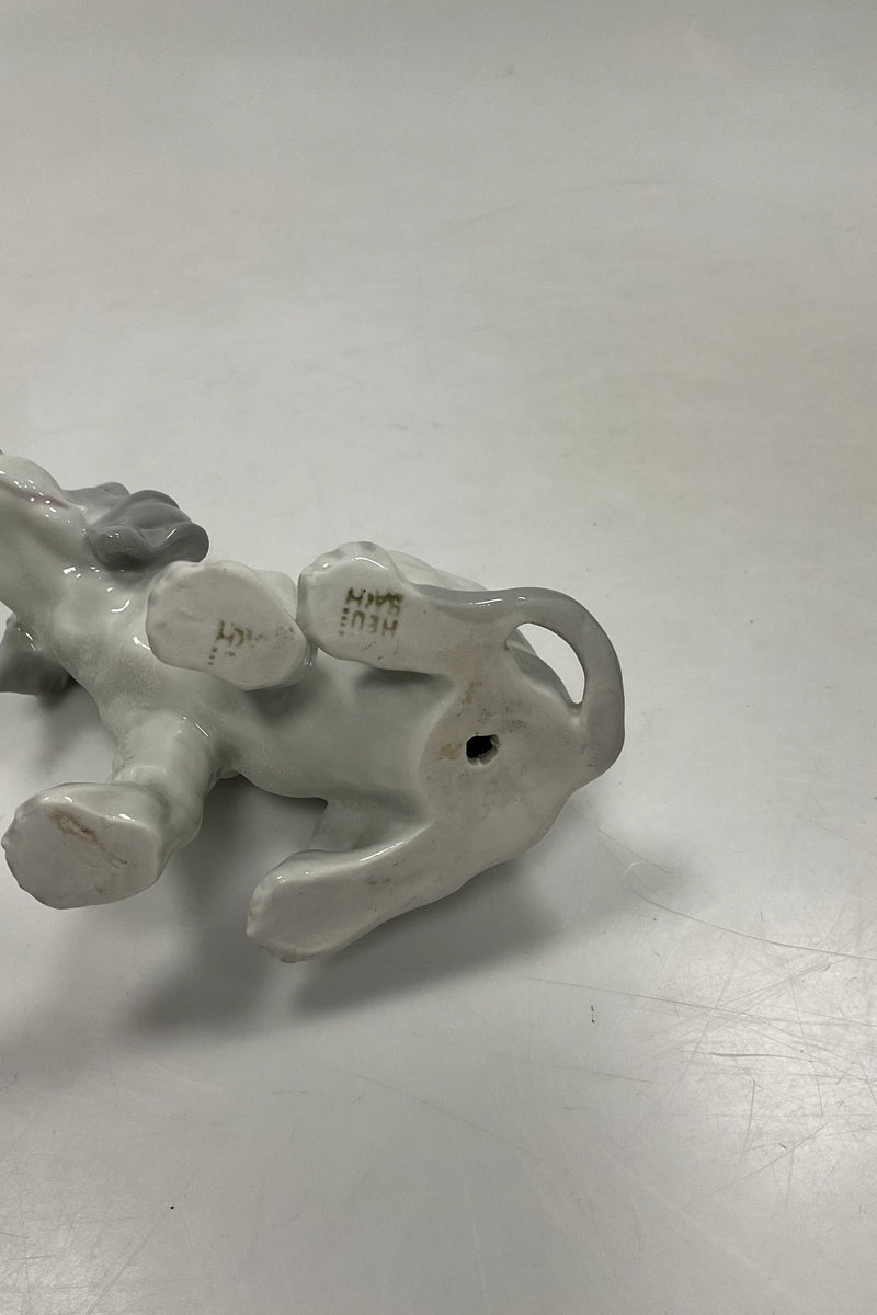 Heubach Porcelæn Figur af Hund