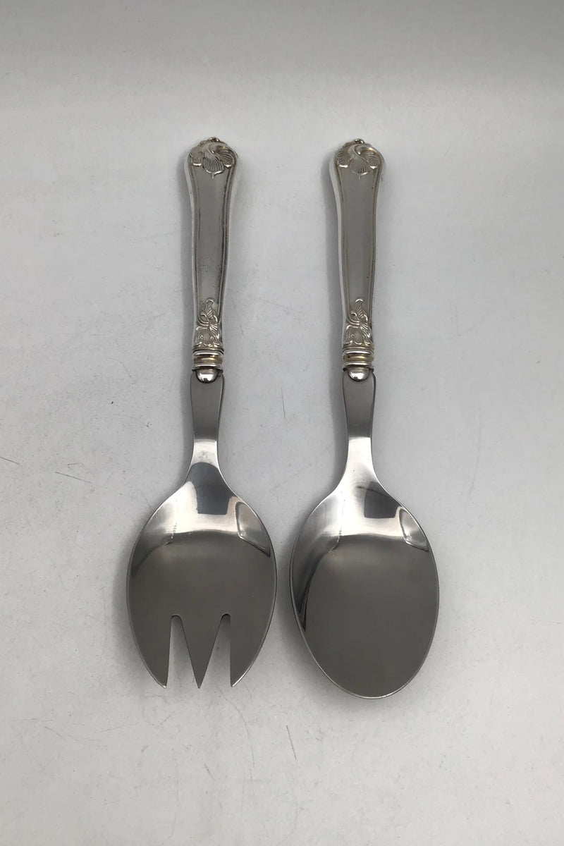 Cohr Sølv / Stål Saksisk Salatsæt