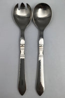 Georg Jensen Sterling Sølv / Stål Antik Salatsæt No. 132