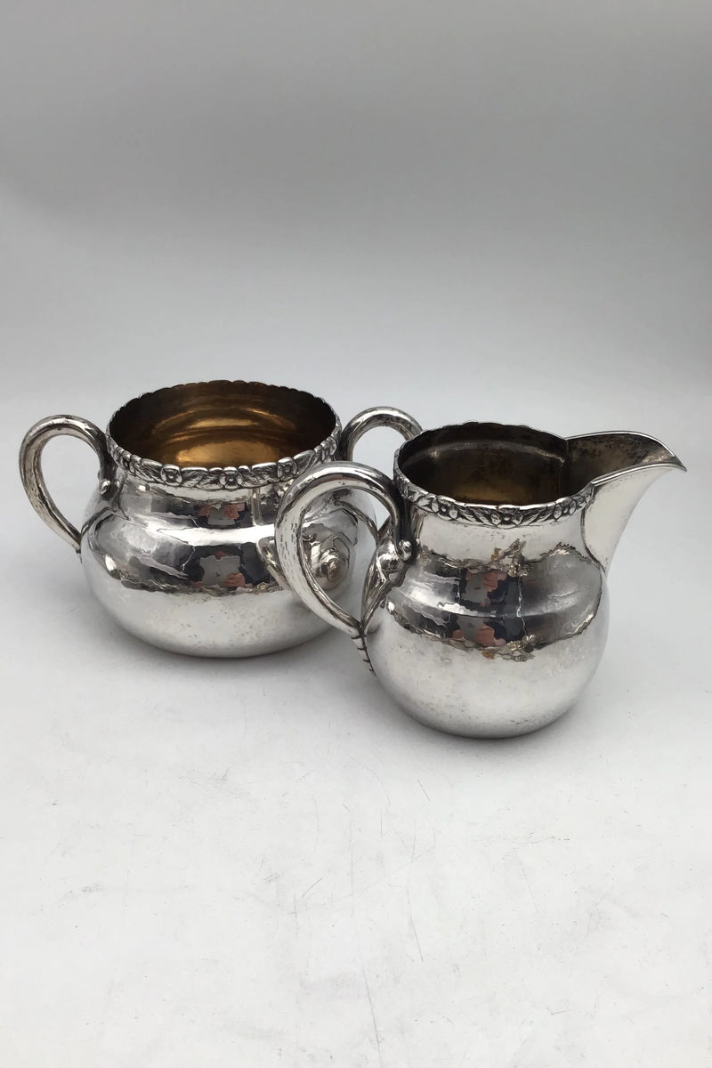 Evald Nielsen Sølv Fløde Sukker Sæt (1927+1928)