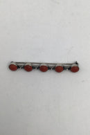 Hans Hansen Sterling Sølv Broche (Koral)