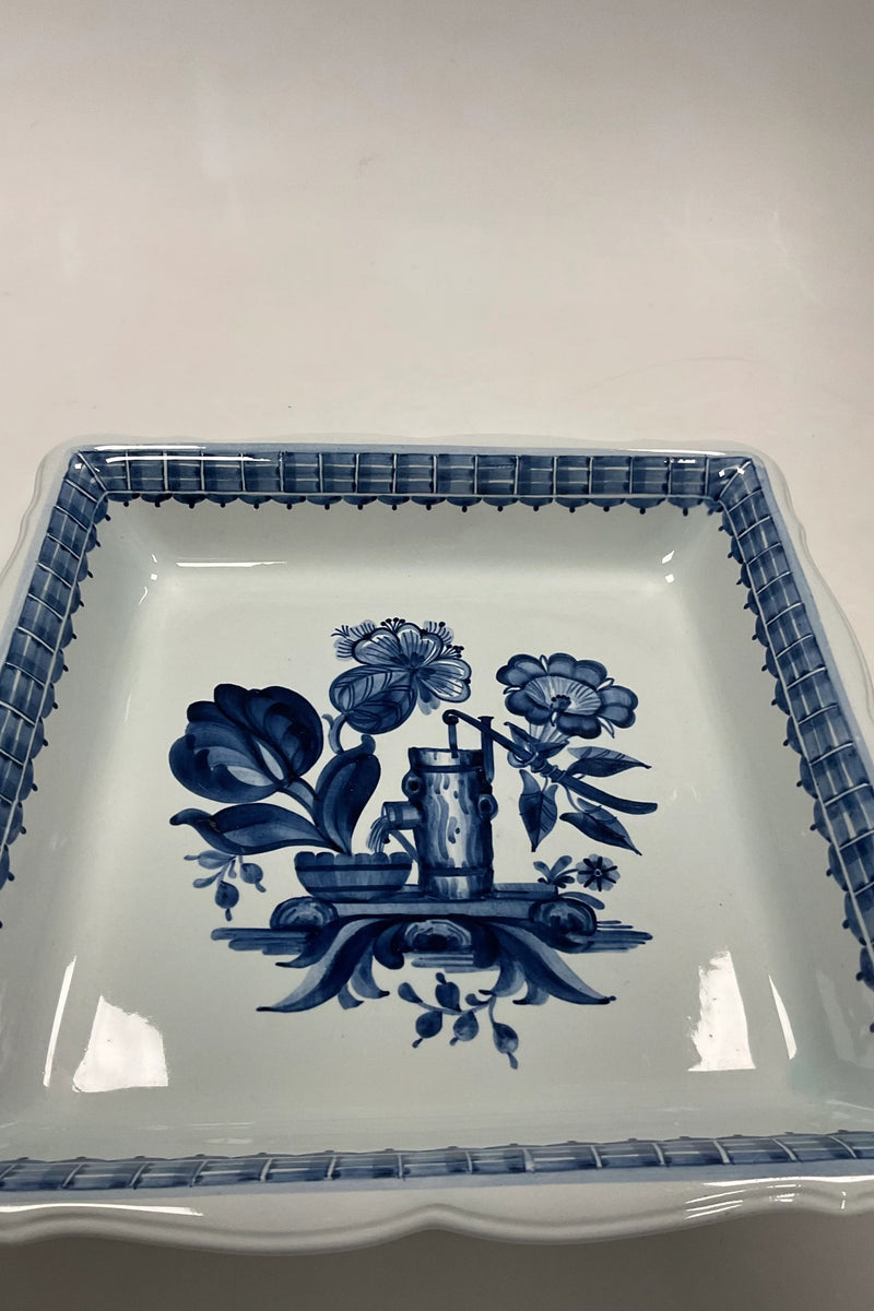 Blå Aluminia Firkantet Frugtskål No. 3087 / 1198