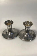 デンマーク製シルバーキャンドルスティック、H Fischer (2)