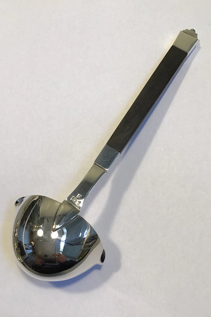 Georg Jensen Sterling Sølv Pyramide Sauceske No. 153 (Ibenholt)
