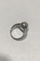 Georg Jensen Sterling Silber Ring Nr. 453 Rosa Tröpfchen Rosa Quarz