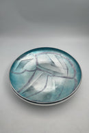 Georg Jensen Sterling Sølv Emalje Skål af Inger Hanmann fra 1986
