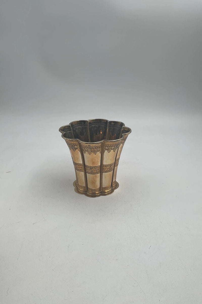 A. Michelsen Sterling Sølv Margrethe Bæger forgyldt