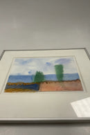 Inger Hanmann Akvarel Maleri i ramme 2