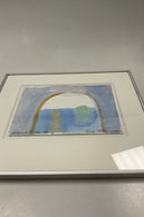 Inger Hanmann Akvarel Maleri i ramme 3