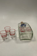 Holmegaard Jacob Bang Kantineflaske med 3 glas Sømand