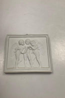 Bertel Thorvaldsen: Royal Copenhagen Bisquit Singing Angels Plate Relief