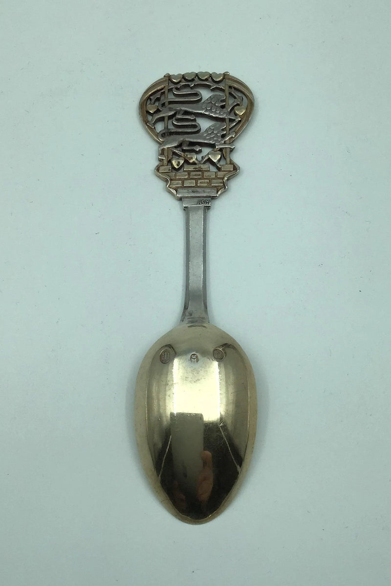 Anton Michelsen Mindeske I Forgyldt Sterling Sølv fra 1920