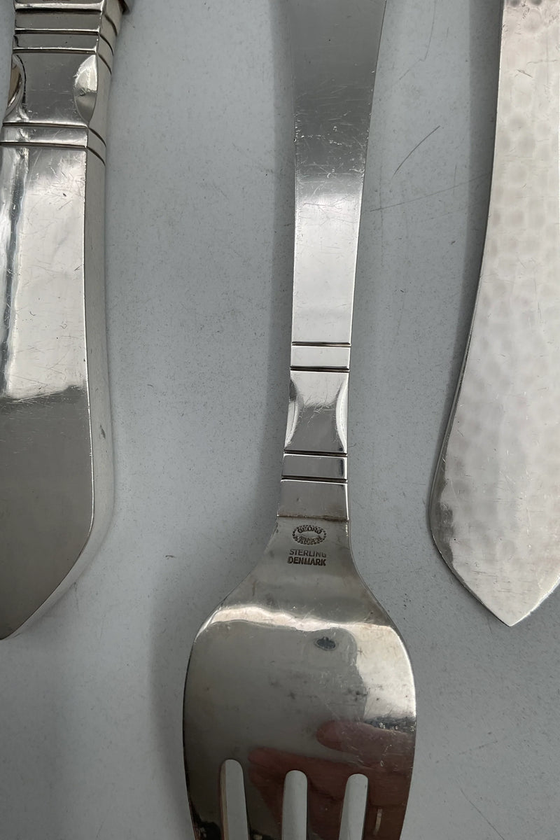 Georg Jensen Sterling Sølv Antik Bestiksæt til 8 personer 40 dele