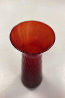 Rødt Hyacintglas Holmegaard / Kastrup / Fyens Glasværk