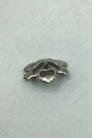 Mogens Ballin Sølv Broche med blå sten