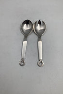 Georg Jensen Sterling Sølv Lille Salatsæt Ornamental