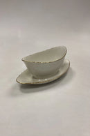 Royal Copenhagen Creme Curved with Gold (Stel 1235) Saucer No. 1651