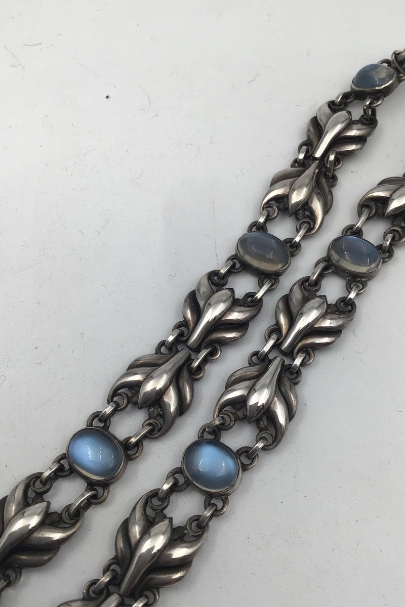 Georg Jensen Sterling Sølv Halskæde No. 59 Månesten