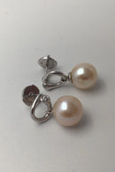 Georg Jensen 18K Weißgold Ohrringe Magic Pearl und Diamanten